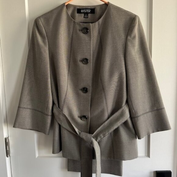 Gray Kasper Pant Suit Size 6 - Picture 1 of 4